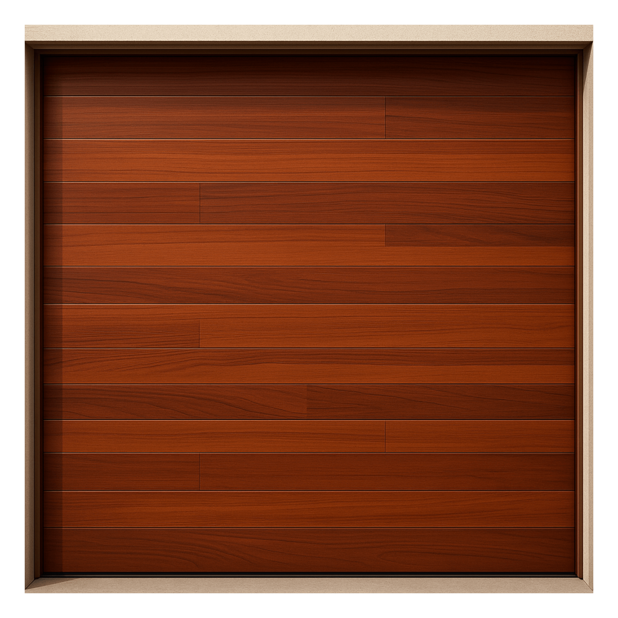 Puerta de Garage de Alta Calidad / Estilo Americano / Acabado Laminado PREMIUM / Color Madera Clara / 12x9 Pies. — ACCESSPRO · SKU APDOOR-129GF