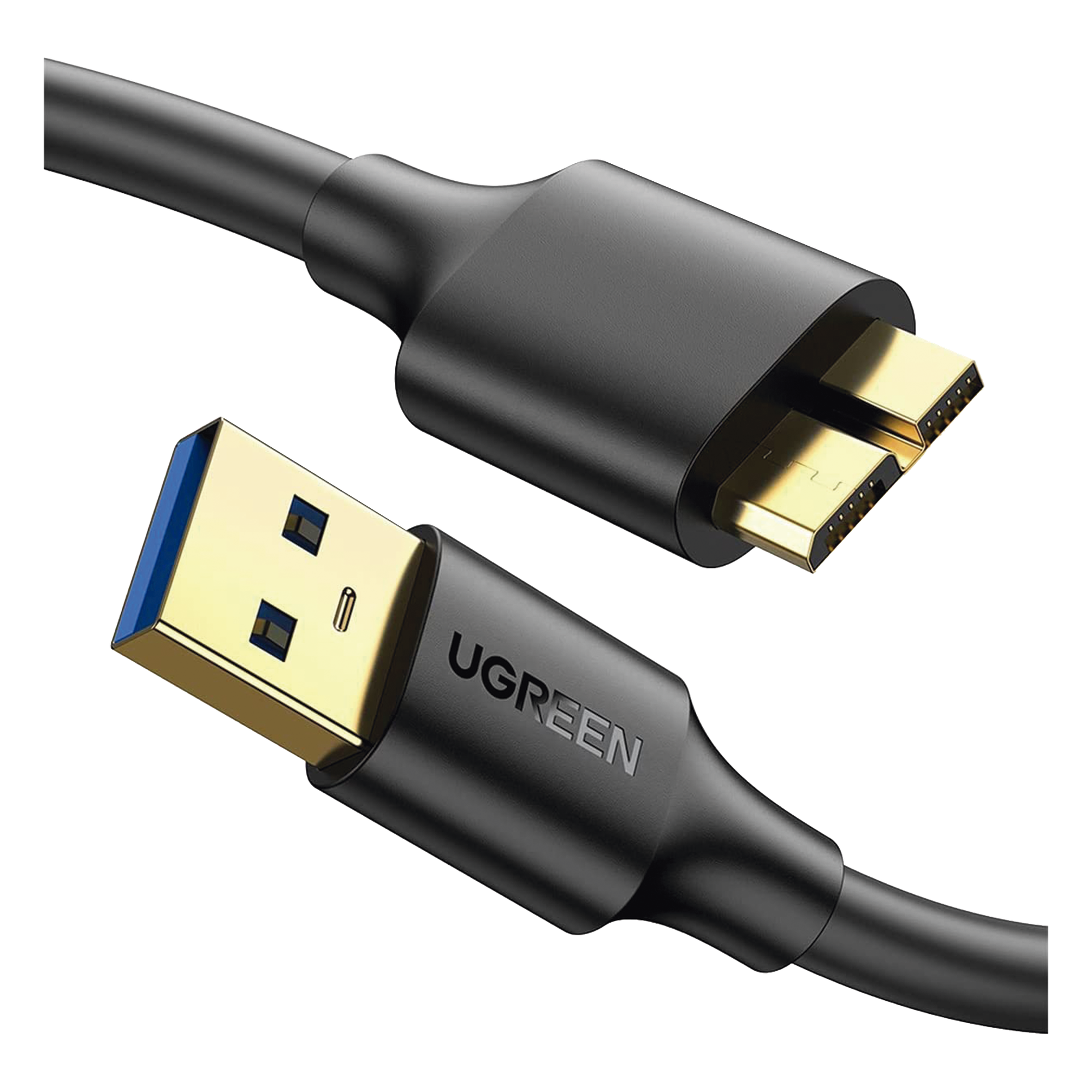 Cable Adaptador USB-A 3.0 a Micro USB 3.0 / 0.5 Metros / Carga y Sincronización de Datos / Velocidad de hasta 5 Gbps / Blindaje Interior Múltiple / Núcleo de Cobre Estañado de 22 AWG / Compatibilidad Universal. — UGREEN · SKU 10840