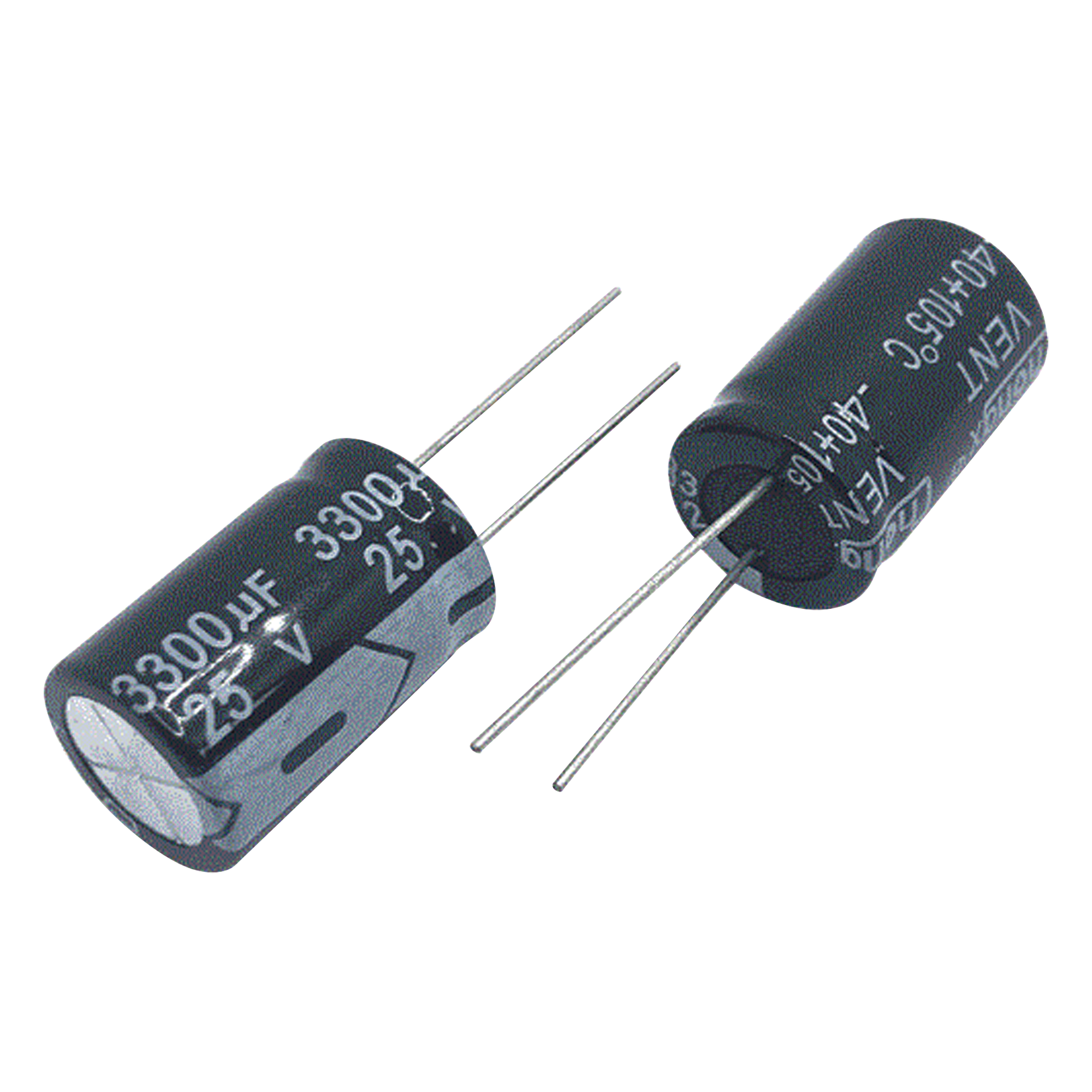 Capacitor Electrolítico de Aluminio, Radial de 3300 µFd, 25 Vcc, 105 °C, 18 x 25 mm. — SYSCOM PARTS · SKU 3300MF25V