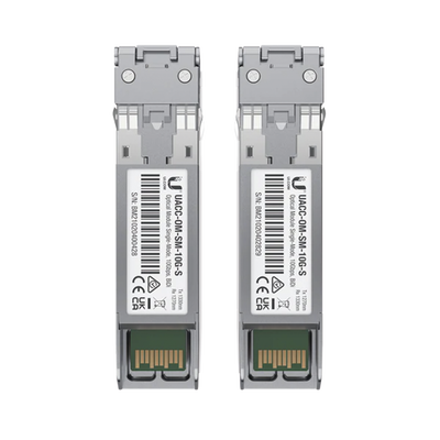 UFiber Módulo SFP+, transceptor MiniGibic MonoModo 10 Gbps, distancia 10 km, un conector LC. Incluye 2 piezas
