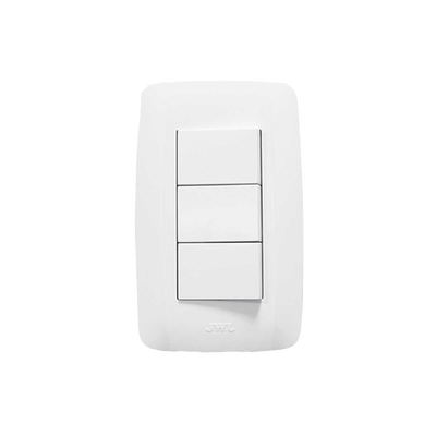 Apagador Escalera Triple de 127 V~60 Hz 10 A/ Color Blanco.