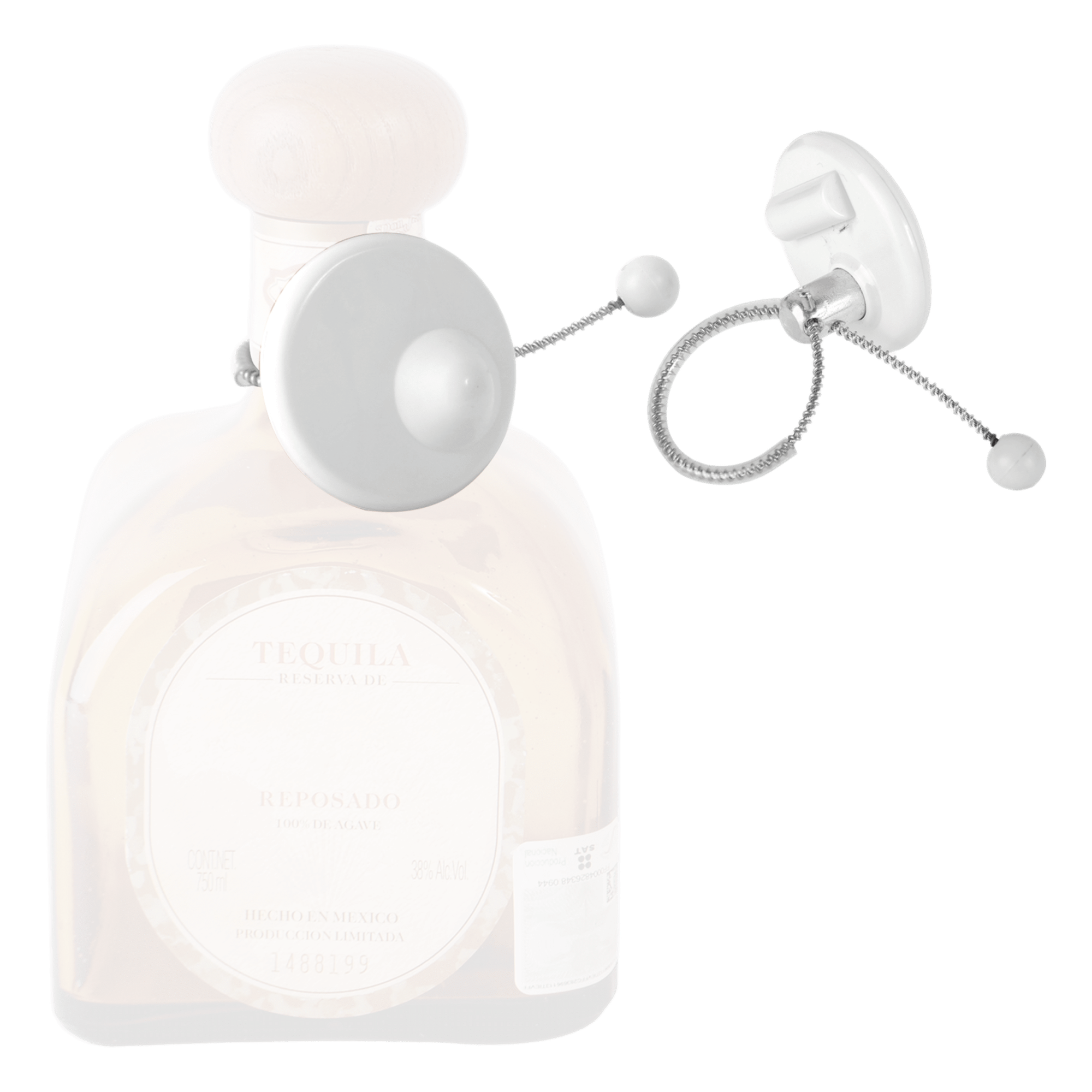 Paquete de 100 Tags RF Para Botellas, Color Gris Claro — Century · SKU B004