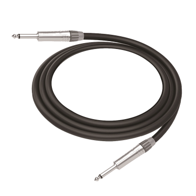 Cable de Audio | Plug 1/4 in a Plug 1/4 in Mono | Carcasa Cromada | Conectores Seetronic | Ideal para Instrumentos | Longitud 5m