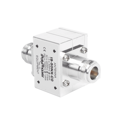 Protector Coaxial RF / 1.5-700 MHz / 50 Ω / Conectores N Hembra / Ceja Lateral / 2 kW