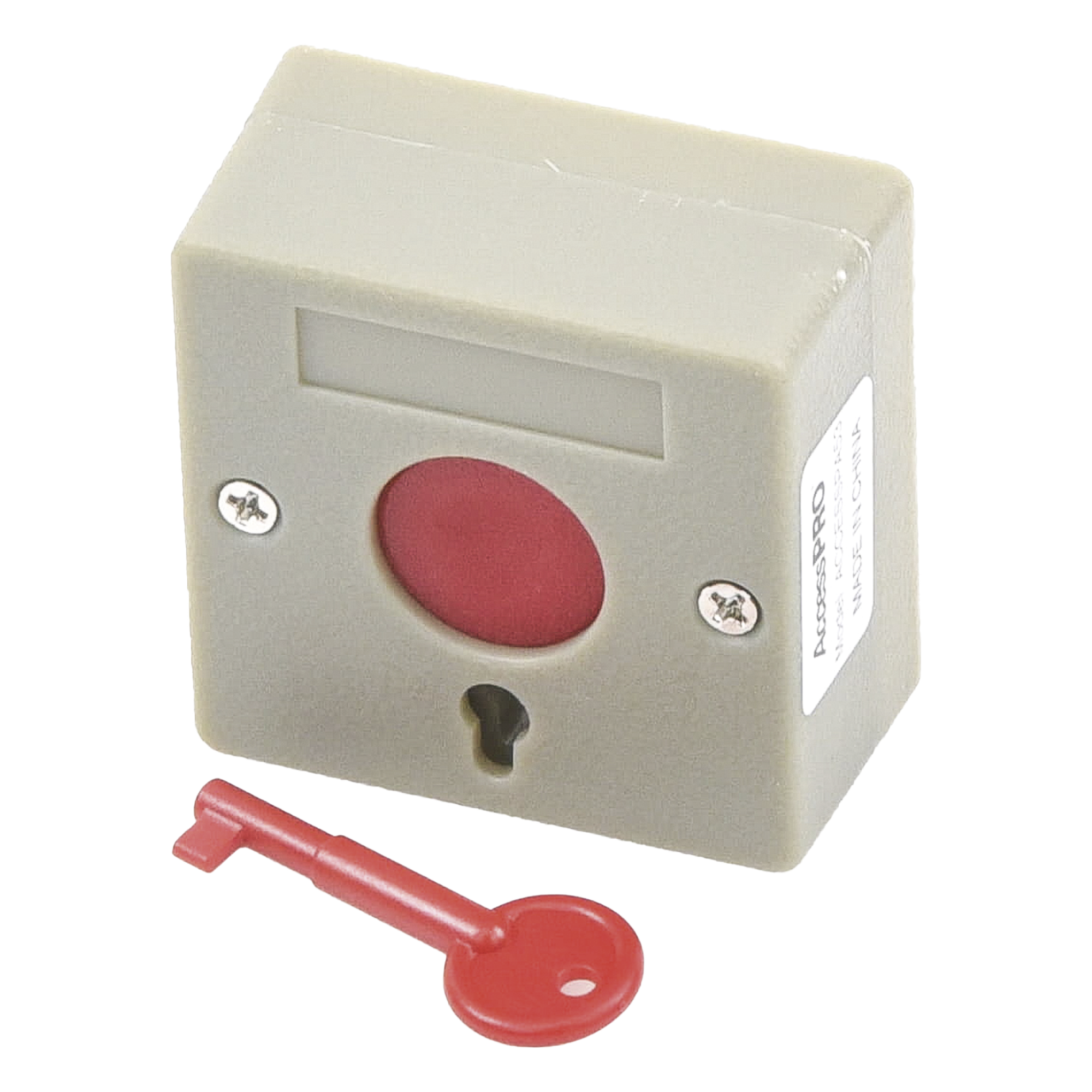 Botón de Pánico a Prueba de Fuego / Restablecimiento con Llave / Tamaño Compacto para Fácil Instalación  — ACCESSPRO · SKU ACCESSPA53