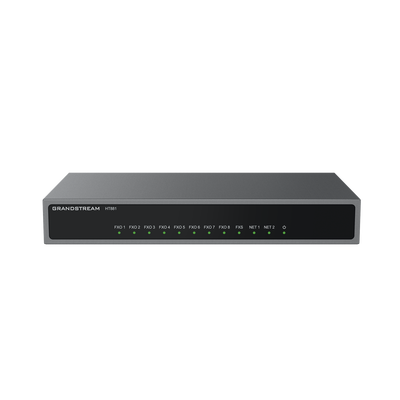Gateway Analógico 8 FXO (Conectar Lineas Analógicas) / 3 Perfiles SIP / 1 Puerto FXS / NAT de Alto Rendimiento / Soporte Lifeline / Fax T.38 / Cifrado AES / Failover SIP / Conferencia de Voz 3 Vías