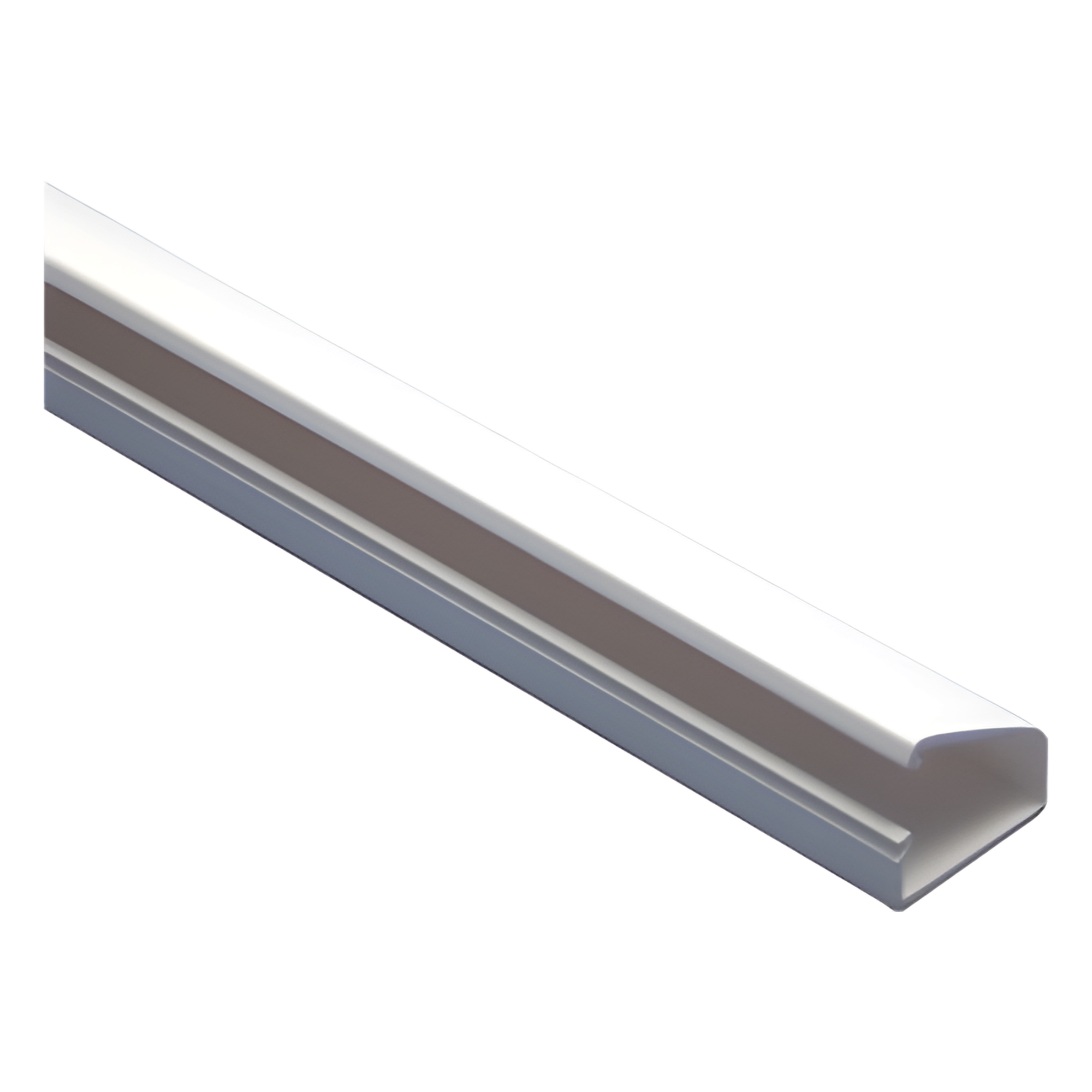 Canaleta blanca tipo bisagra de PVC auto extinguible, con cinta adhesiva, paquete con 4 piezas de 20x10x1100mm (5101-01272)  — THORSMAN · SKU TMK-1020