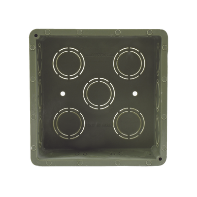 Caja Cuadrada de 1/2" - 3/4" para PVC Conduti Pesado. 