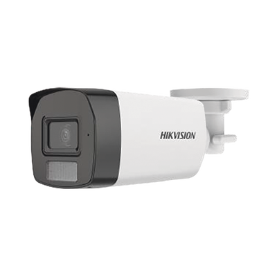 [Dual Light + ColorVu] Bala TURBOHD 3K (5 Megapixel) / Lente 2.8 mm / 40 mts IR + 40 mts Luz Blanca  / Gran Angular 104.5° / Exterior IP67 / Micrófono Integrado / dWDR / 4 Tecnologías — HIKVISION · SKU DS-2CE17K0T-LFS