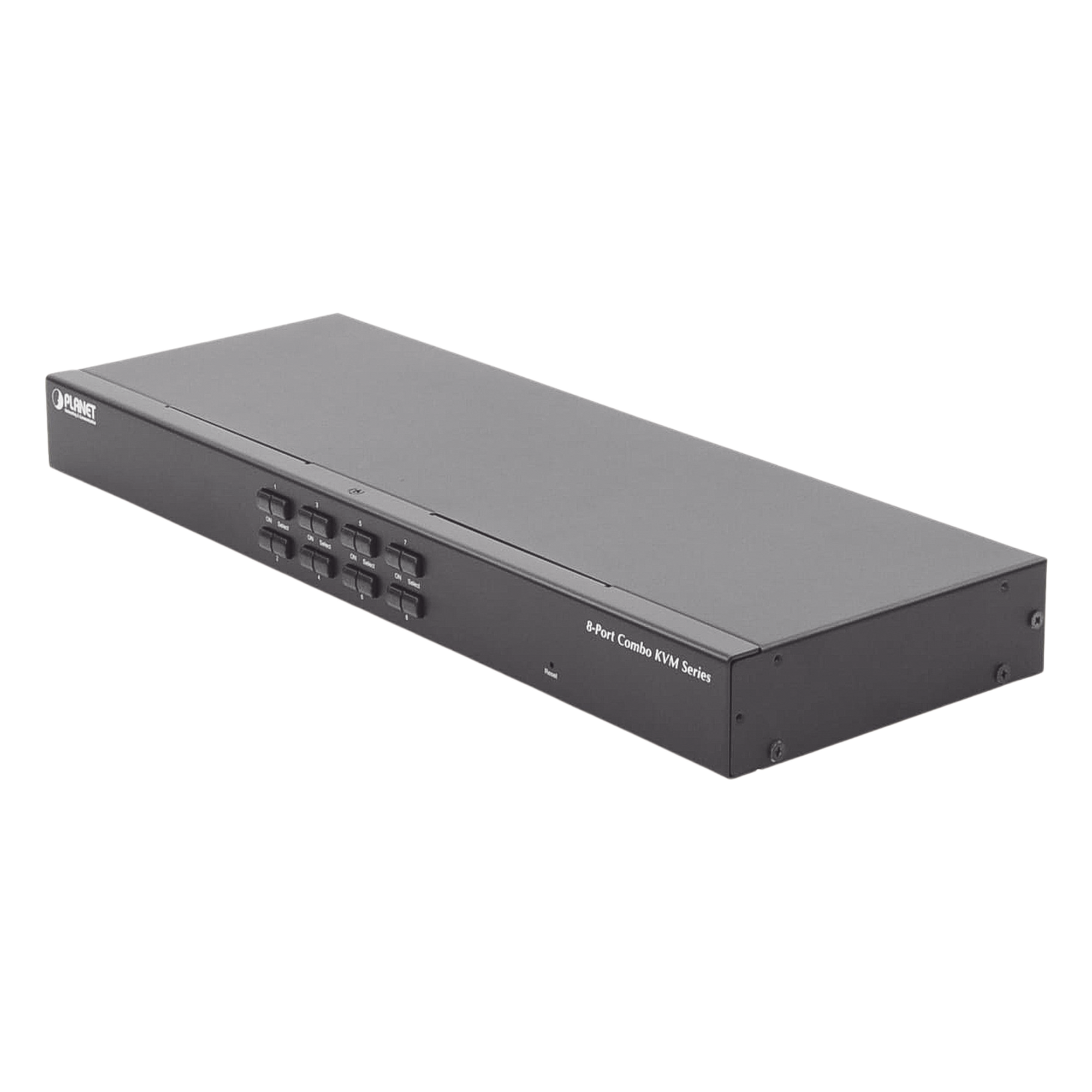 Switch Para Monitor KVM de 8 Puertos VGA, Permite el Acceso y Controla Hasta 8 Computadoras Desde Una Sola Consola (Teclado, Ratón y Monitor). — PLANET · SKU KVM-210-08