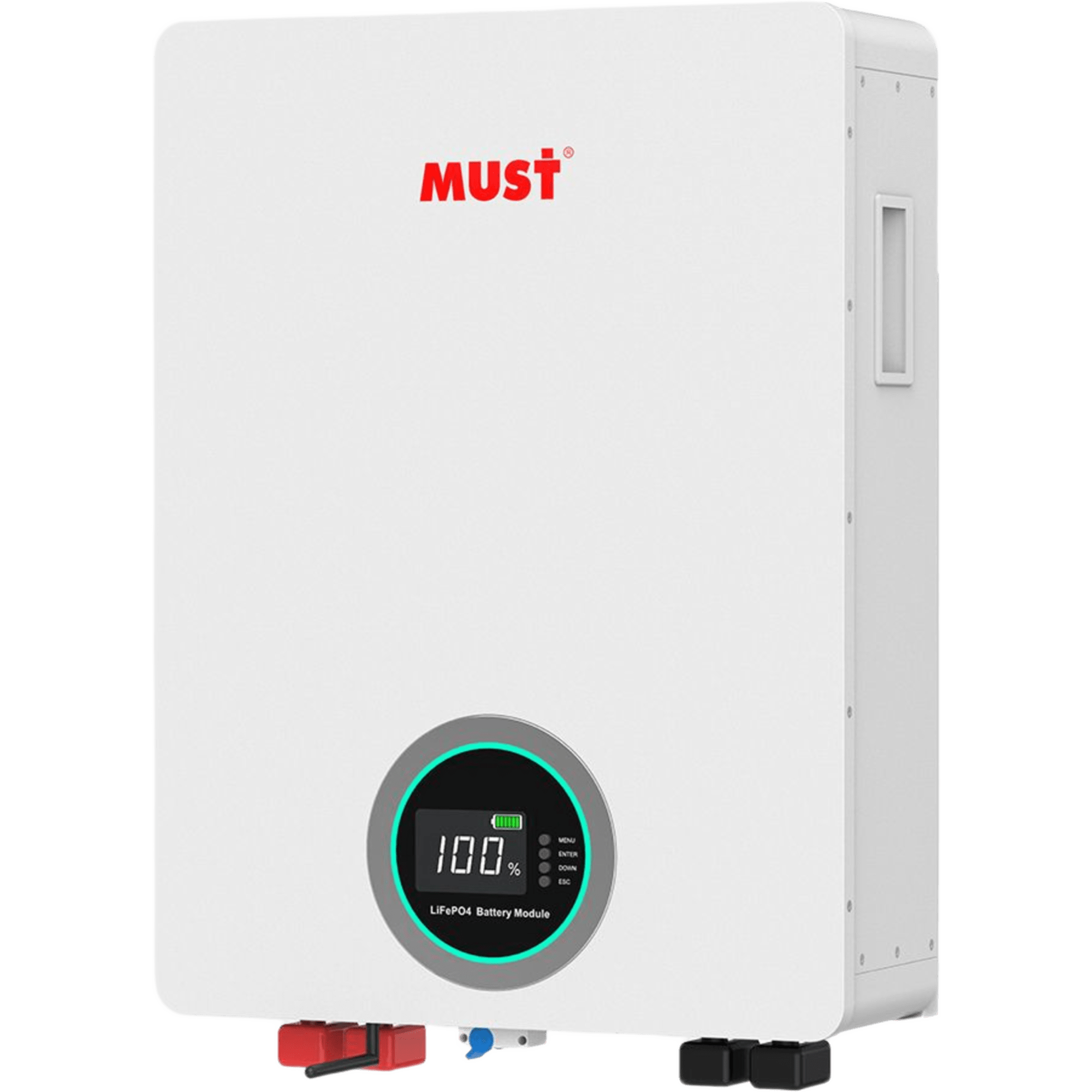 Batería de Litio Ferrofosfato LiFePO4 100Ah 51.2V / Tecnología LFP Cobalto Free/ ≥6000 Ciclos Vida Útil / BMS Inteligente Integrado / Comunicación CAN-RS485-WiFi / 5 Años Garantía
