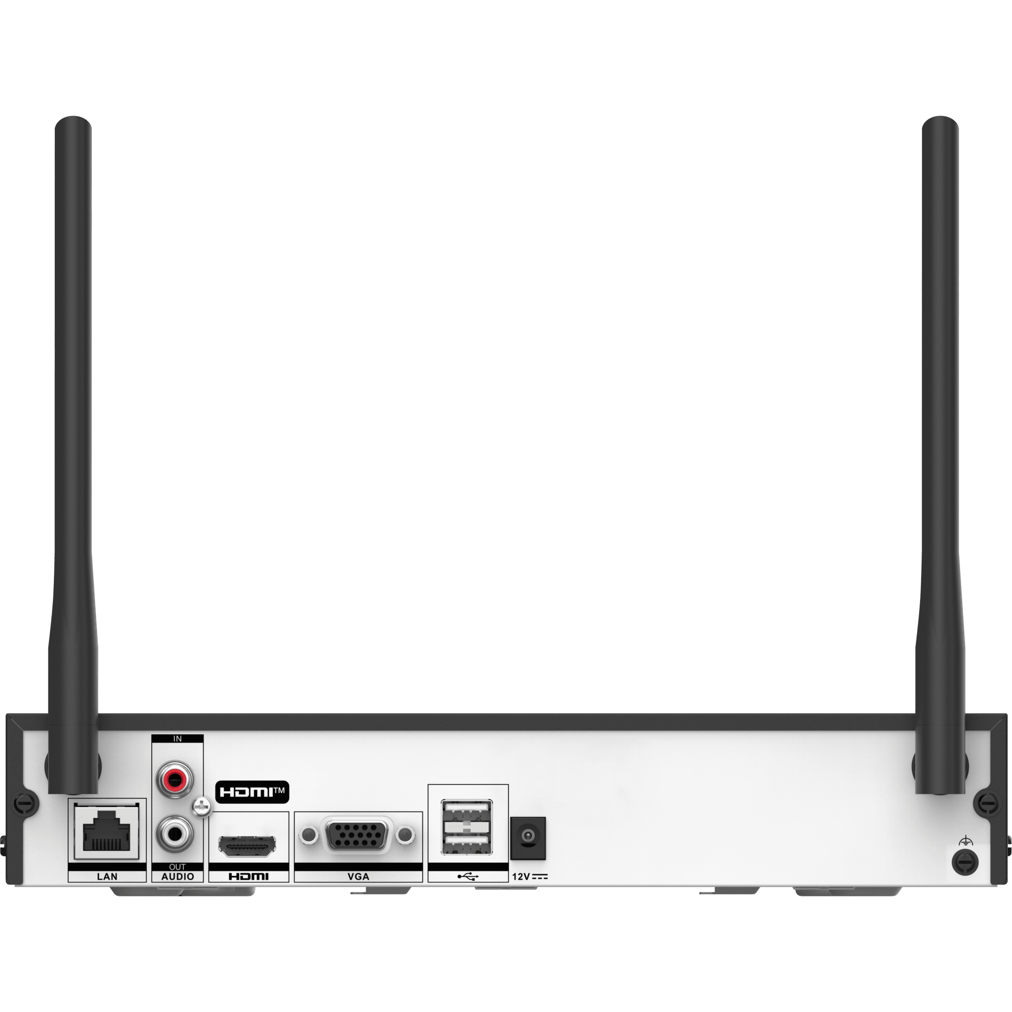 NVR 4 Megapixel / 4 canales IP / 1 Bahía de Disco Duro / 2 Antenas Wi-Fi / Salida de Vídeo Full HD