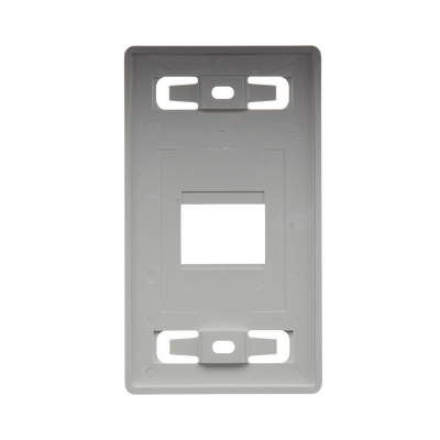 Placa de Pared Modular MAX, de 2 Salidas, Color Blanco