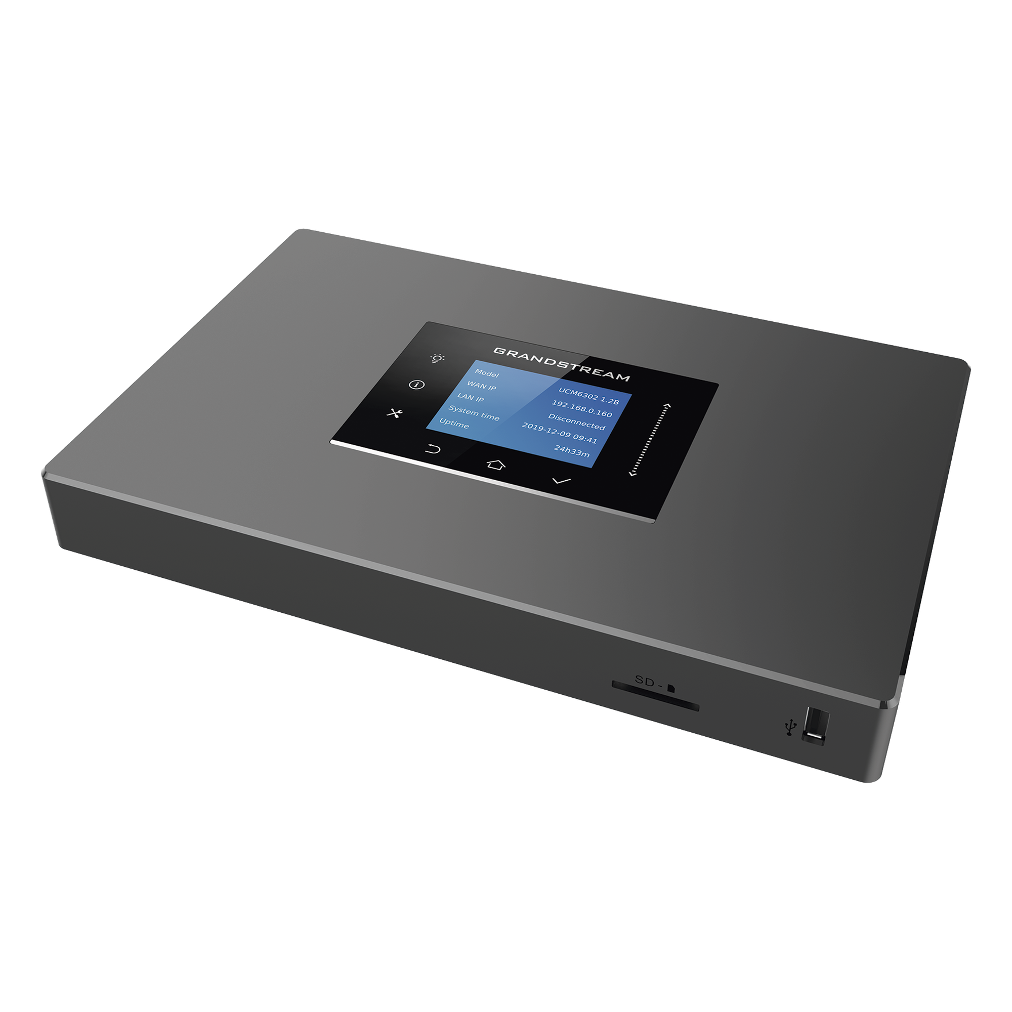 Conmutador IP-PBX / 500 Usuarios / 75 Llamadas Simultáneas / 1 FXO / 1 FXS / Comunicaciones Unificadas Híbrida — GRANDSTREAM · SKU UCM-6301
