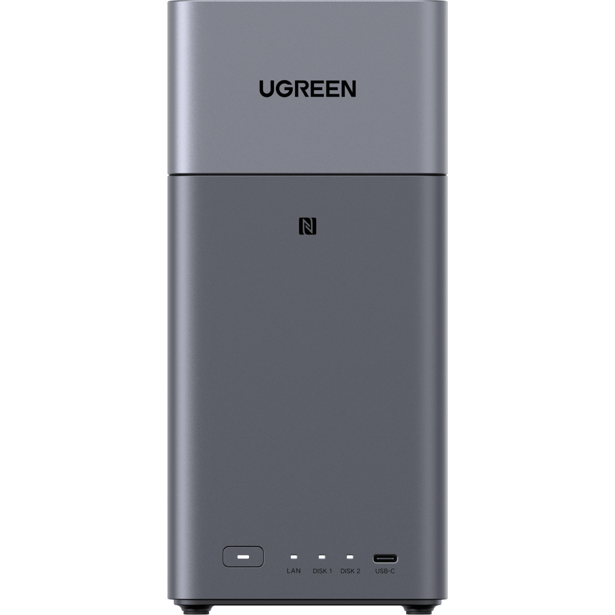 NAS UGREEN NASync DH2300 / Procesador RK3576 / 4GB / 32GB eMMC / 2 Bahías SATA / JBOD-Basic-RAID 0-RAID 1 / Puerto HDMI 4K / 1 GbE / USB 3.2 Gen 1 Type-C / Detección NFC