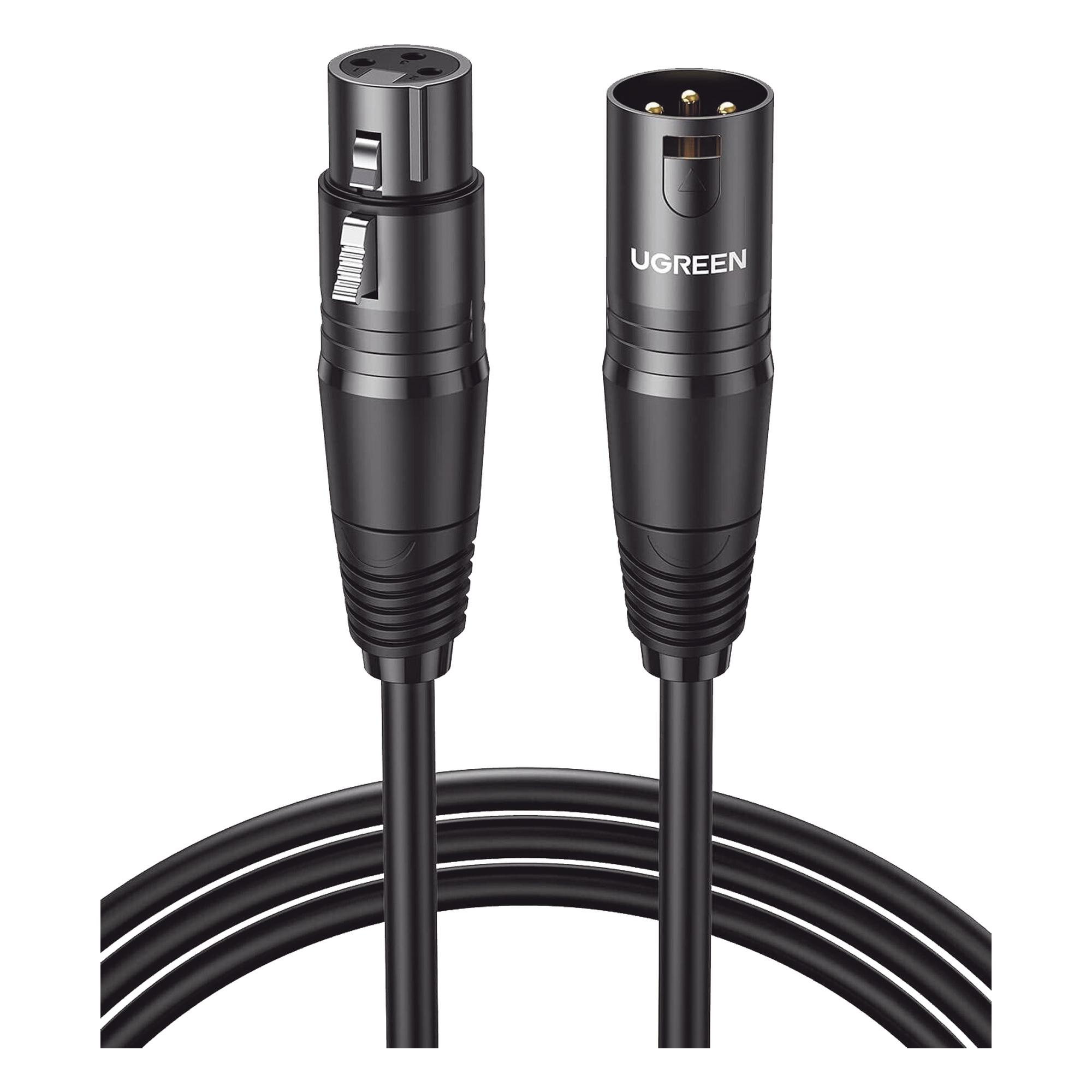 Cable para Micrófono XLR Tipo Canon Macho a Hembra | 5 Metros Plug & Play | Anti interferencias | Triple Blindaje | Alta Calidad | Color Negro — UGREEN · SKU 20712