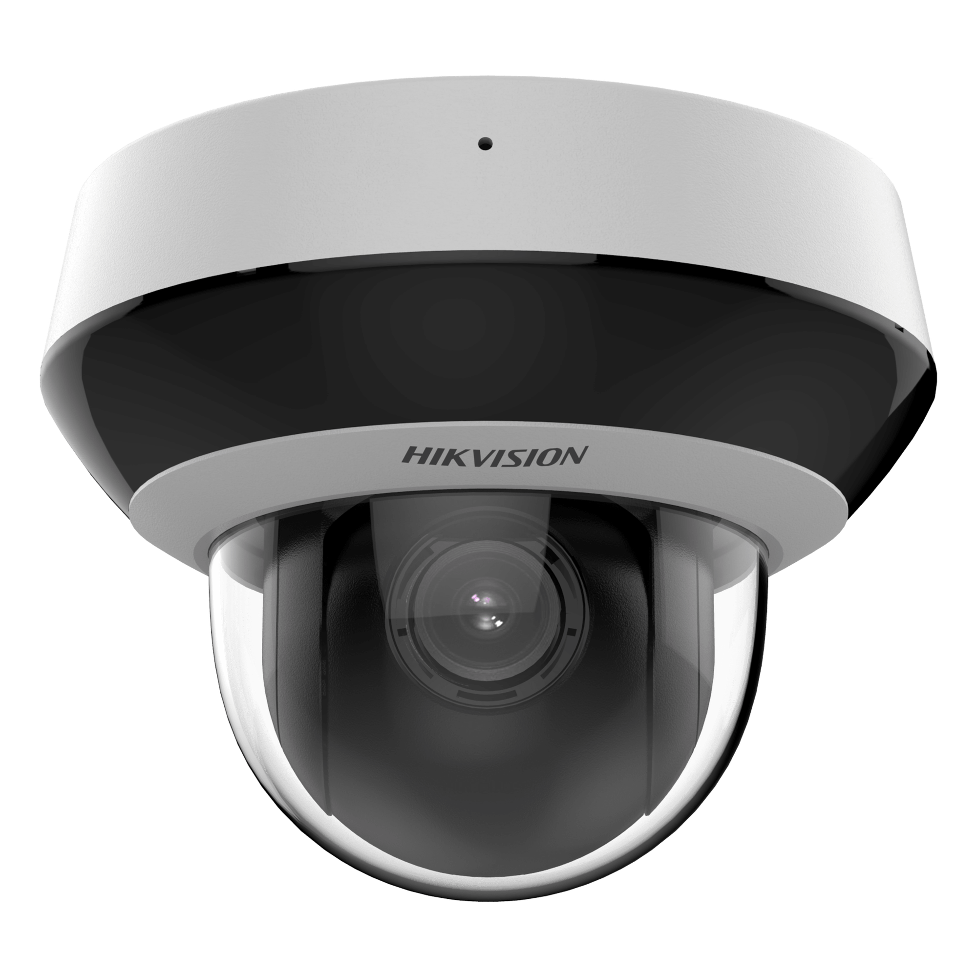 Mini Domo PTZ IP 4 Megapixel / 4X Zoom / Micrófono y Bocina Integrada / ACUSENSE / H.265+ / 20 mts IR EXIR / WDR / PoE / IK10 / IP66 / DarkFighter / / Micro SD — HIKVISION · SKU DS-2DE2A404IWG1-E