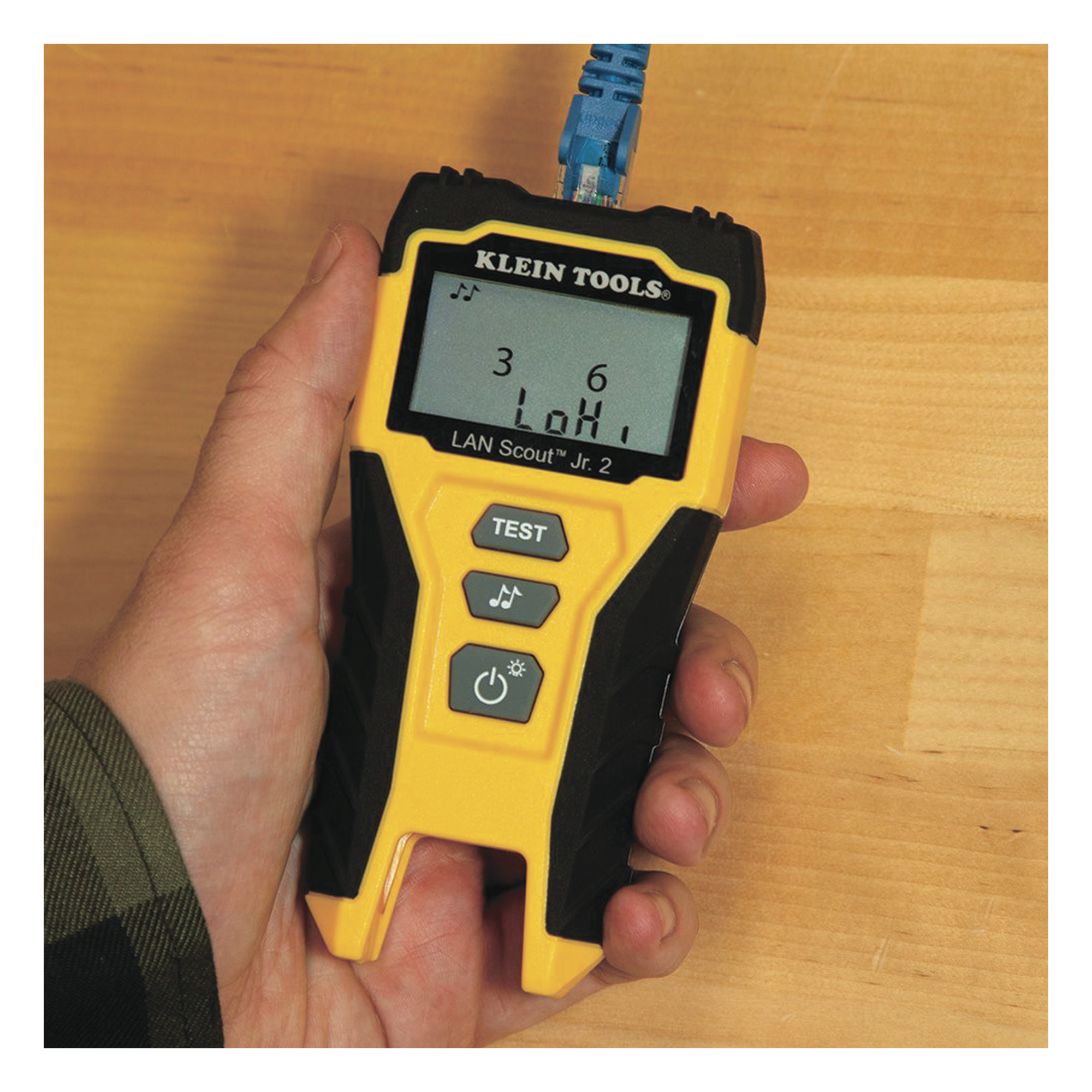Tester de Cable LAN Scout™ Jr. 2/ Para: Prueba aprobada/ Error de Cableado/ Falla de Circuito Abierto o Cortocircuito/ Par Dividido/ Blindaje.