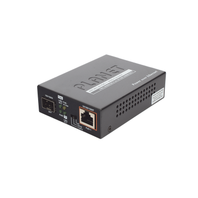 Convertidor de Medios PoE, 1 Puerto RJ45 Gigabit con Salida PoE 802.3af/at/bt (Hasta 60 W)/ 1 Puerto SFP 100/1000BASE-X