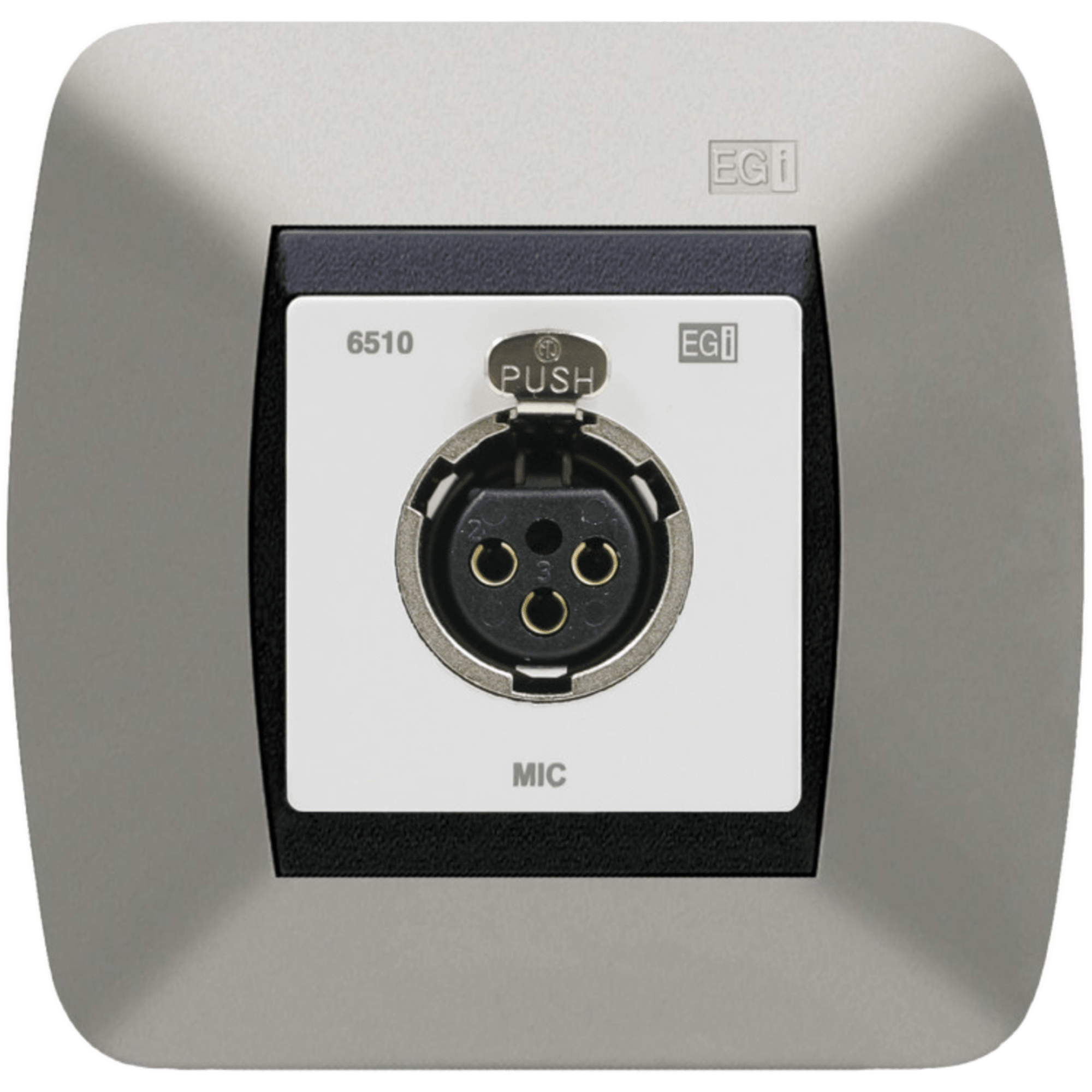 CONEXIÓN CAJA 60 MM. XLR HEMBRA DE PARED. BLANCO.