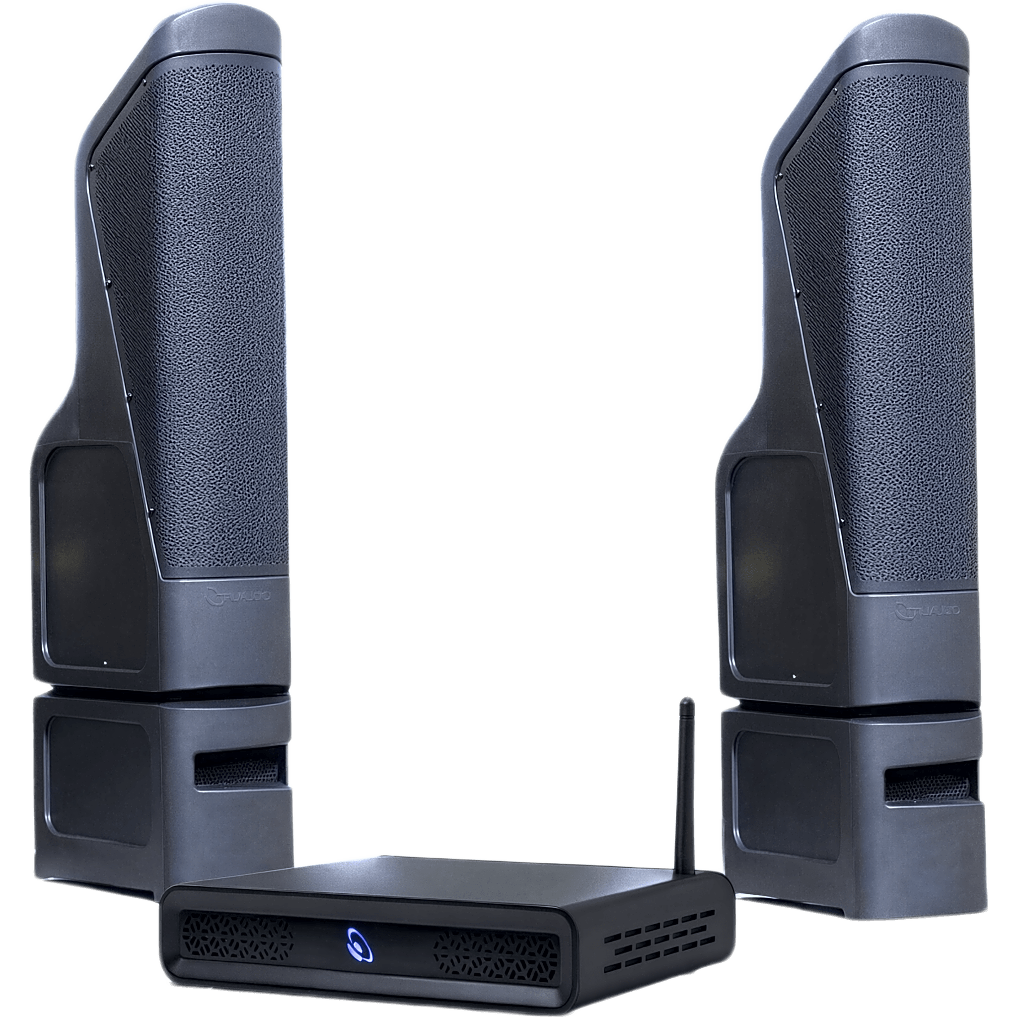 Kit Sonido Exterior / Amplificador 2 Canales / Line Array 200W / HDMI eARC / Bluetooth 5.3 / IP56 / Cobertura 9.1 m (30 ft) — TRUAUDIO · SKU D2T/2TT10