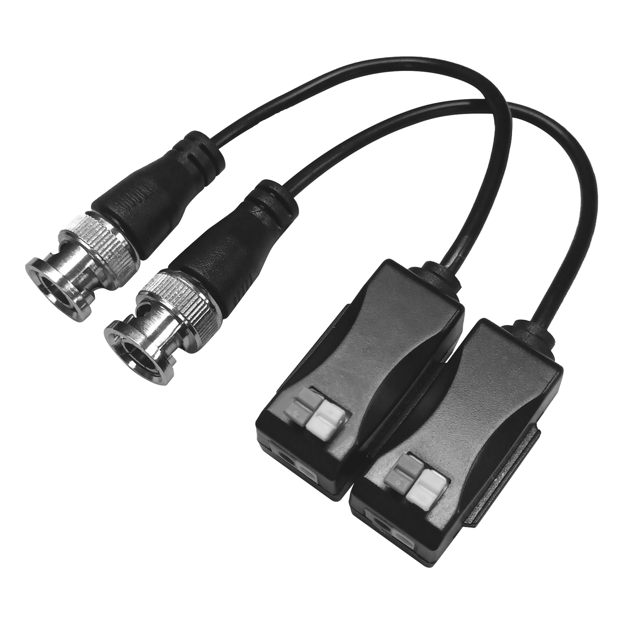 Kit de Transceptores (Baluns) con Terminal PUSH SUPERIOR PIG TAIL en ambos conectores, Resolución 4K , Cable flexible COAXIAL Blindado / COAXITRON / AUDIO POR COAXITRON /Conector 100% COBRE / Calidad PREMIUM — EPCOM TITANIUM · SKU TT101FTURBOZ