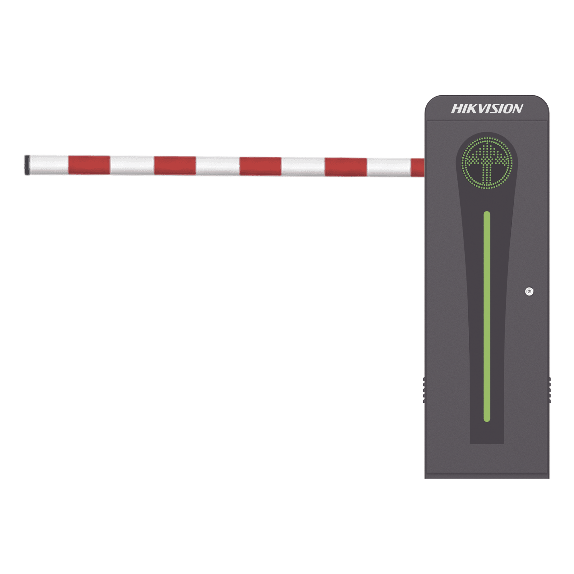 Barrera Vehicular con Brazo Abatible / 4 m (13.1 ft) / Motor Brushless / 360 Ciclos/Hora / Semáforo Rojo-Verde / Control por App Bluetooth — HIKVISION · SKU KT-320-ABAT(4ML)