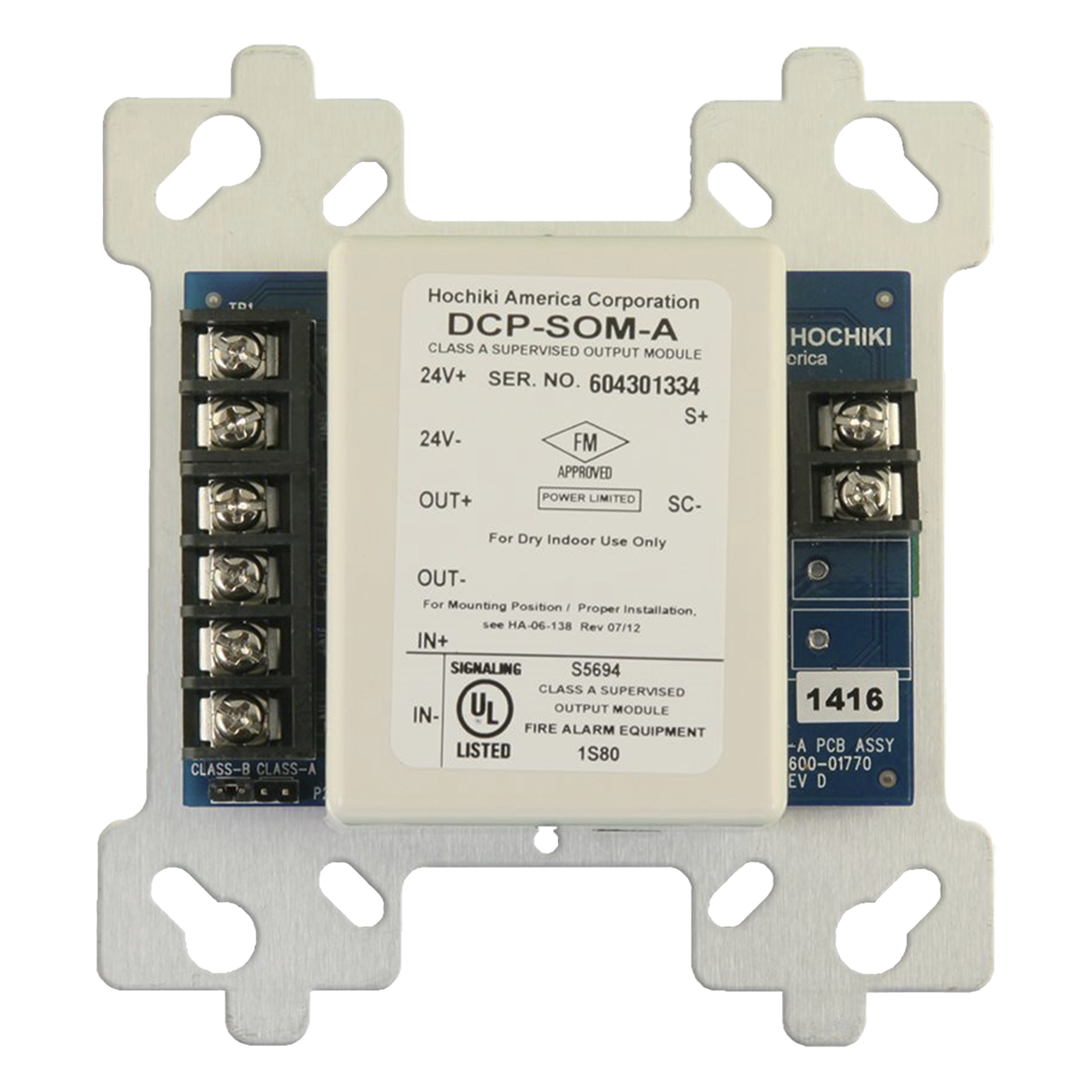 Modulo De Control Direccionable De Salida Supervisada CLASE A & B, Con Aislador De Corto Circuito Integrado (0400-02000) — HOCHIKI · SKU SOM-AI