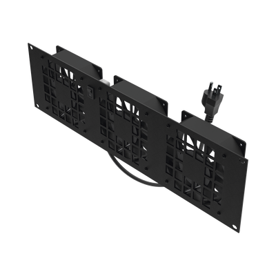 Kit de 3 Ventilador 110 Vca (12 x 12 cm) con Clavija 5-15P. Para instalación en Postes Rack