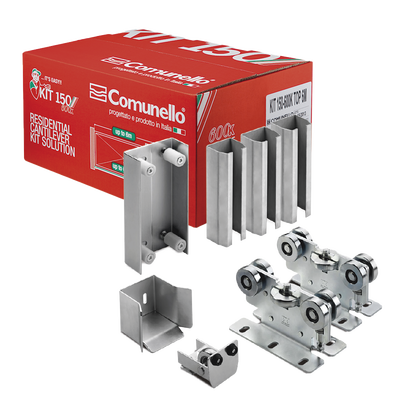 KIT para puertas autoportantes de hasta 3 m y 600 kg con guia para puertas corredizas — COMUNELLO · SKU 19912325