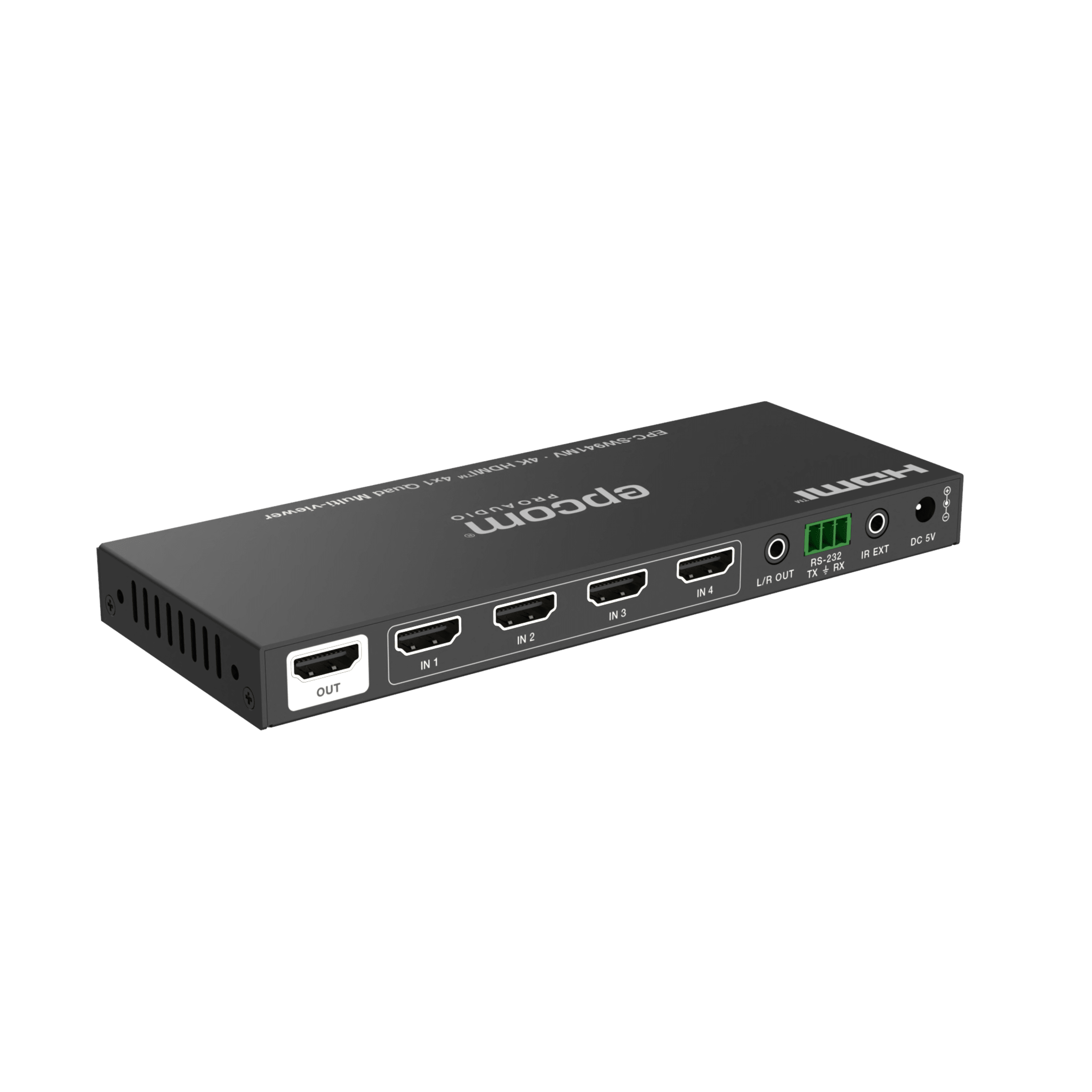Multivisor HDMI 4x1 | 4K@30Hz | Vista Cuádruple | Cambio Automático/Manual | Control IR