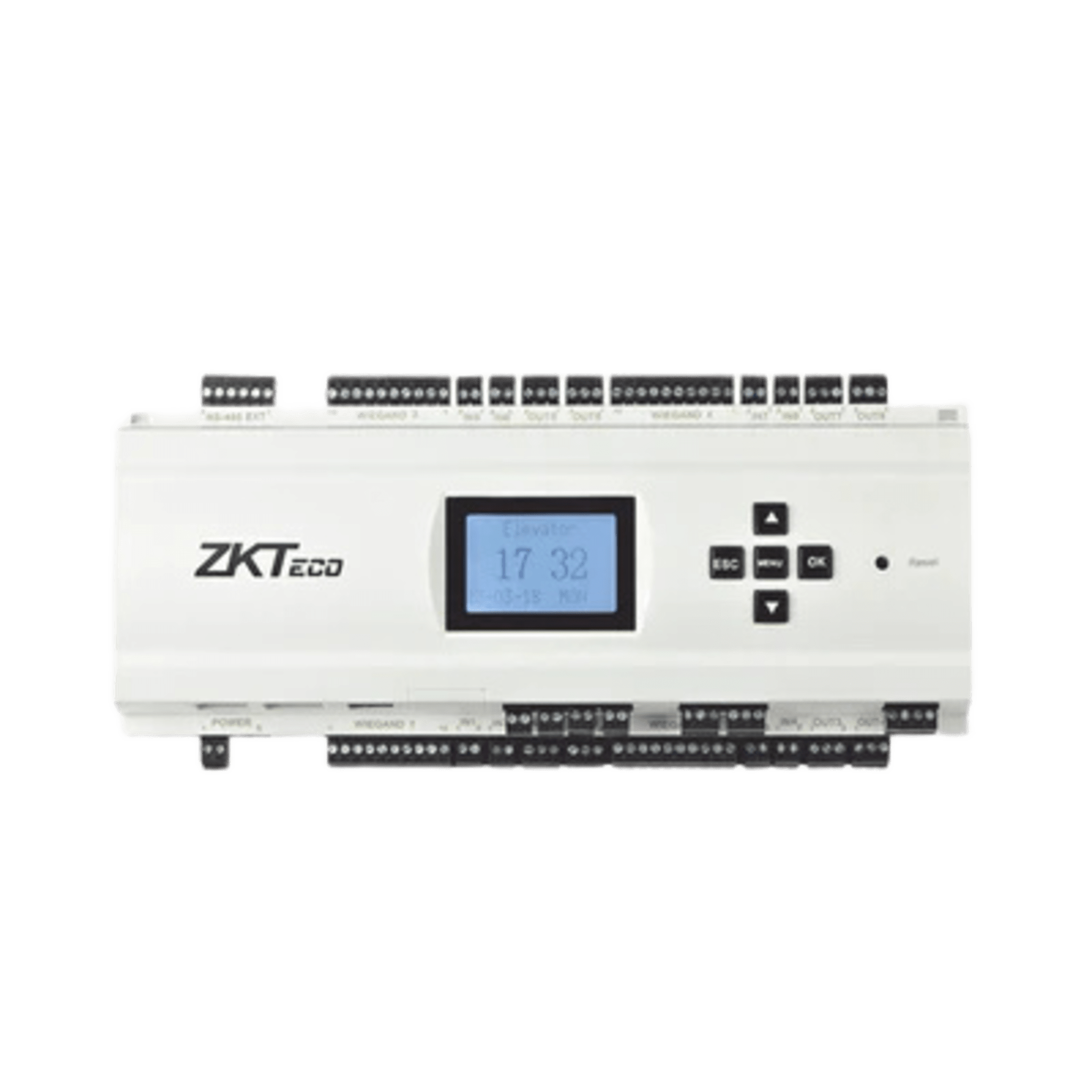 Controlador de Elevadores IP / 10 Pisos Expandible a 58 / 3,000 Huellas 30,000 Tarjetas / TCP/IP RS485