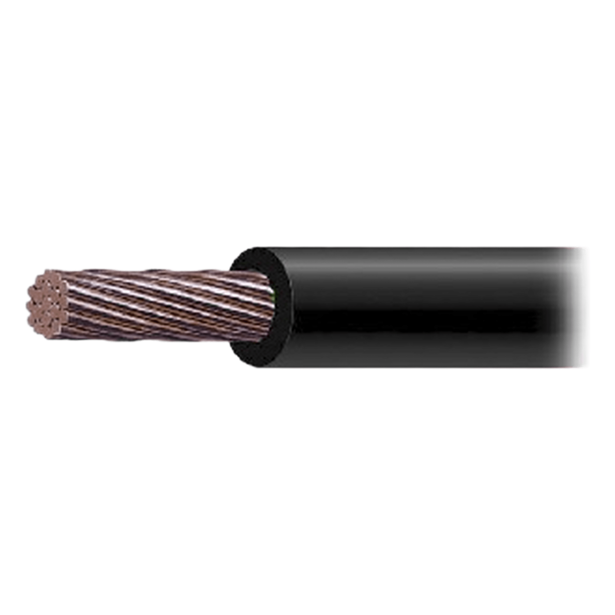 Cable THW-LS / Calibre 2/0 AWG / 19 Hilos / Color Negro / Bobina 100 m (328 ft) — INDIANA · SKU SLY-346-BLK/100