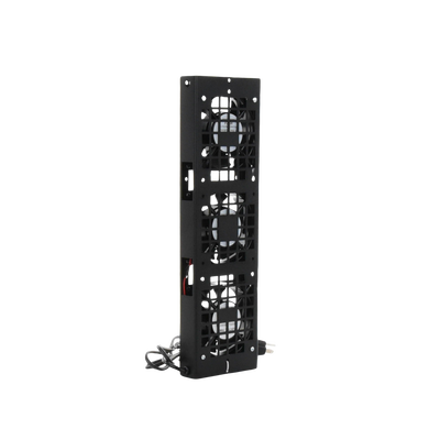 Kit de 3 Ventiladores 110 Vca (12 x 12 cm) con Clavija para Gabinete de Piso