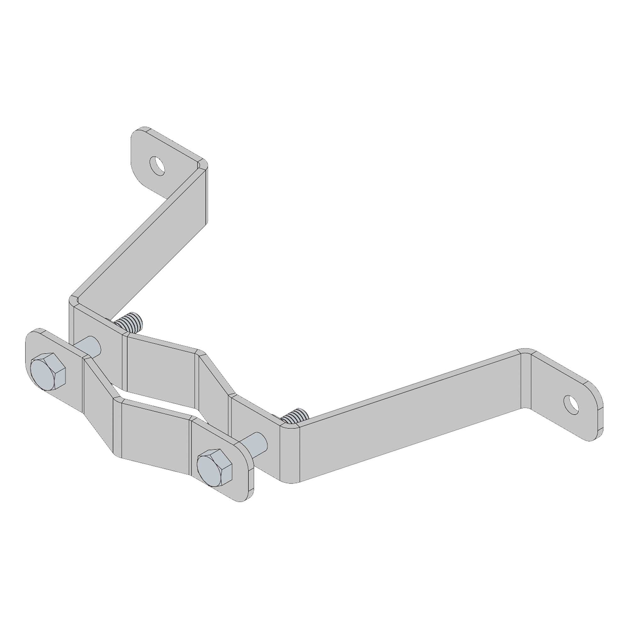 Herraje de Pared Liviano (1 pza) para Sujeción de Mástil 1" a 1-3/4".