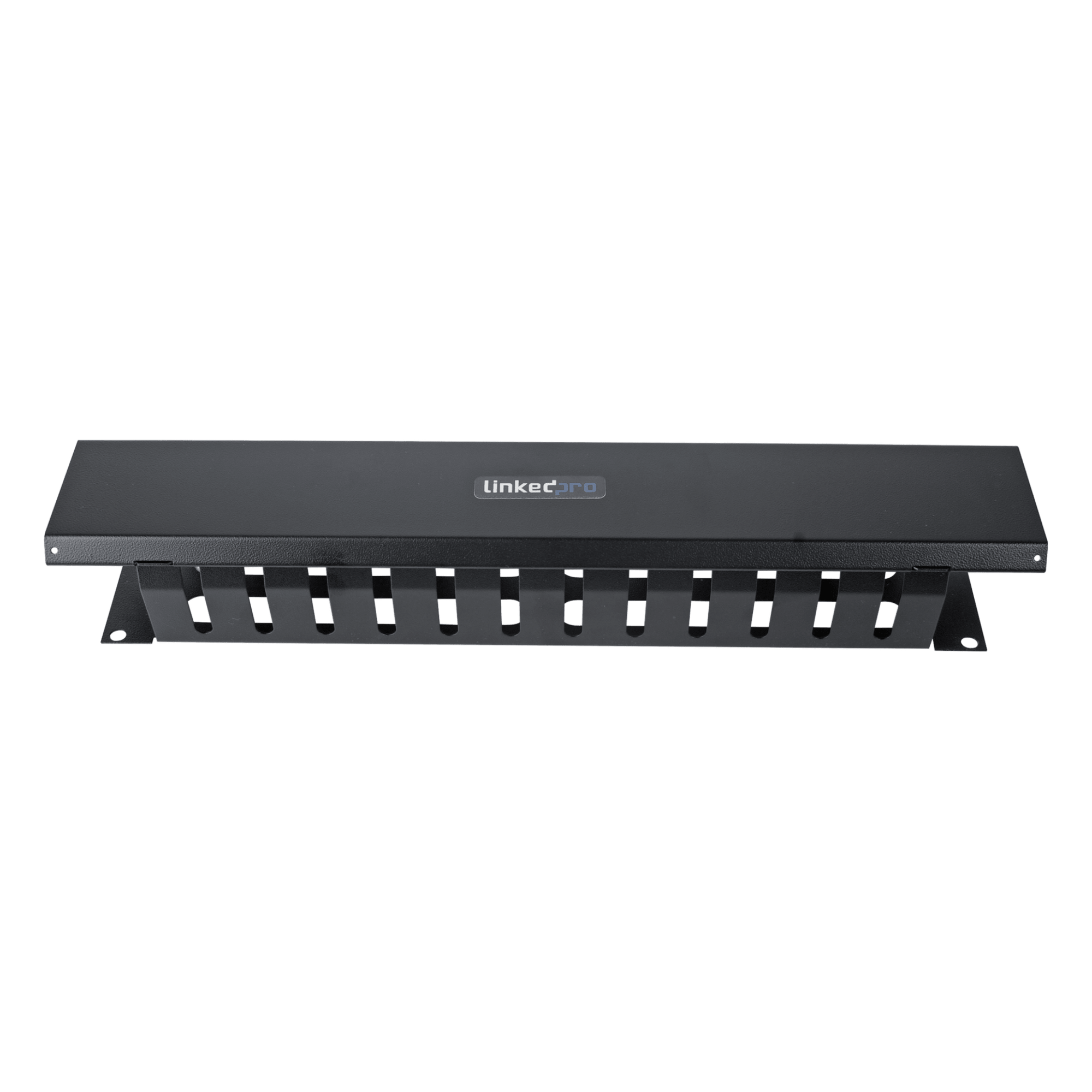 Organizador de Cables Horizontal de 2U para Rack de 19" con Cubierta Metálica