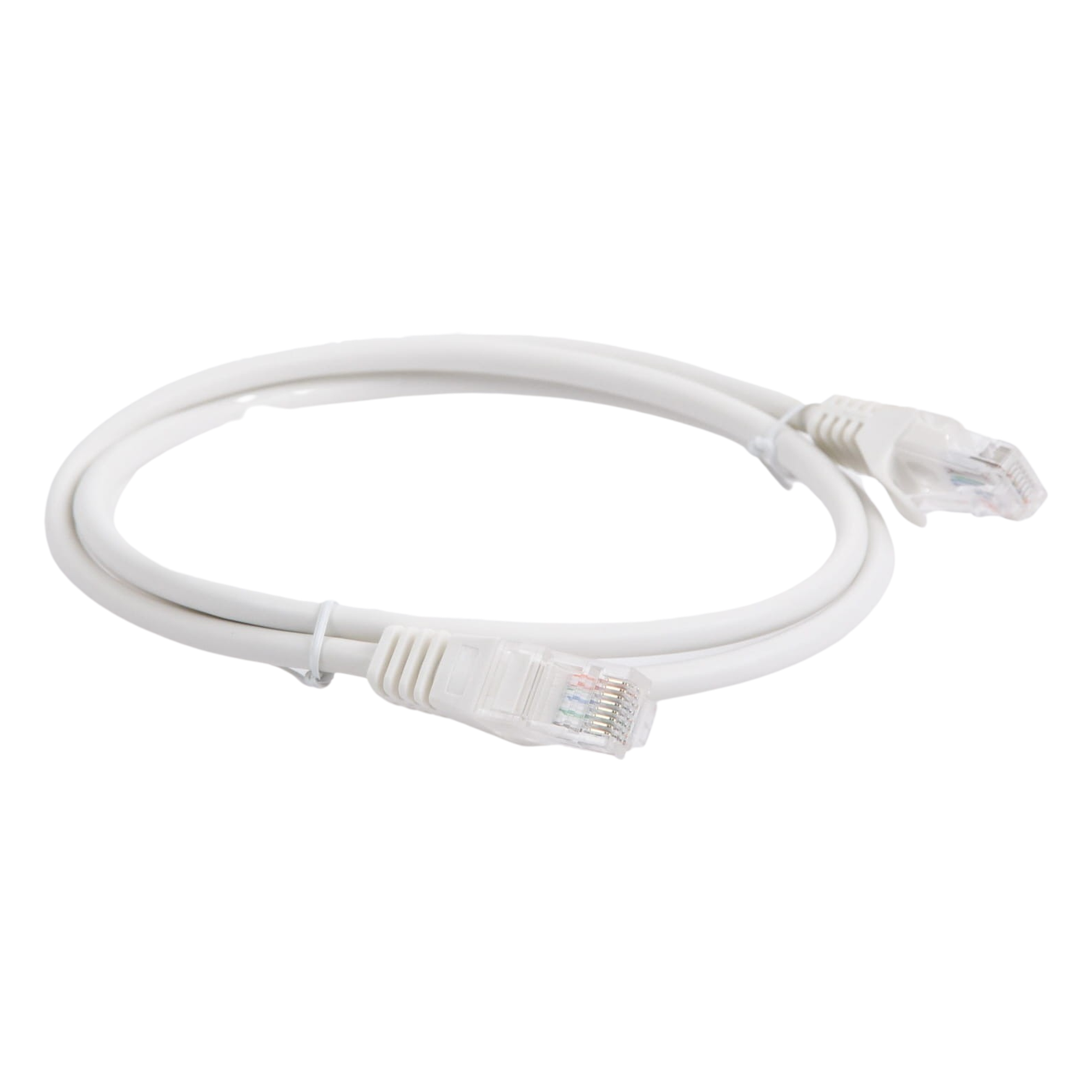 Cable de Parcheo UTP Cat5e / 1 Metro (3.28 Pies) / Blanco / RJ45 / 100 Ohms