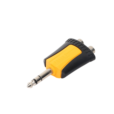 Conector Estéreo | 1/4in - 2 x RCA hembra | Adaptador de Carcasa de Plastico |