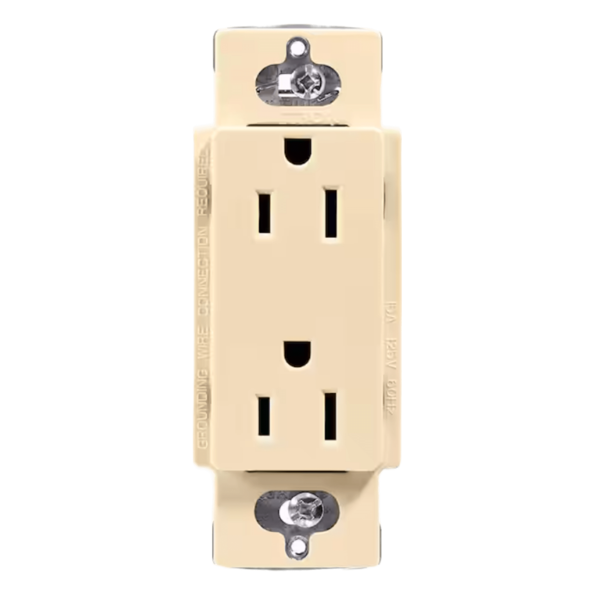 Receptáculo dúplex Claro 15 A / 125 V color marfil, sin placa, para combinar con atenuadores y apagadores Lutron — LUTRON ELECTRONICS · SKU CAR15IVS