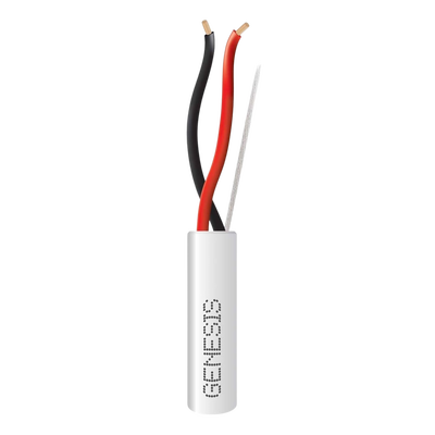 Bobina de 305 Metros (1000 Pies) de Cable 2 x 18 AWG / Riser / Blanco / Para Aplicaciones en Alarmas de Intrusión, Control de Acceso, Interfonos, TV Porteros, Automatización, Audio y Voceo. — GENESIS · SKU 2114-1101/1000