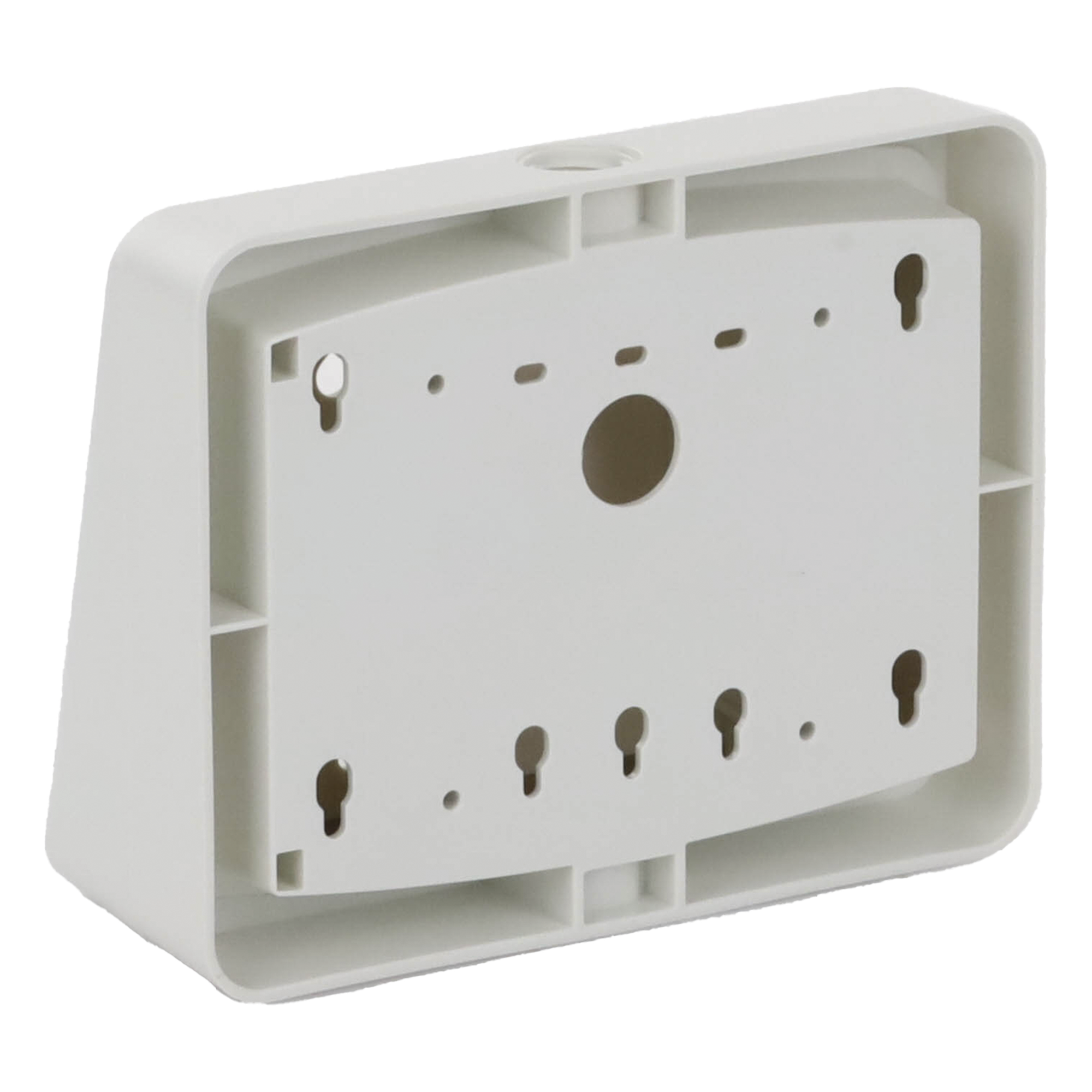 Kit de caja de montaje en superficie color blanco con cuña de visualización angulada de 15 grados para anunciador remoto — FIRE-LITE · SKU ANNSB80KITW