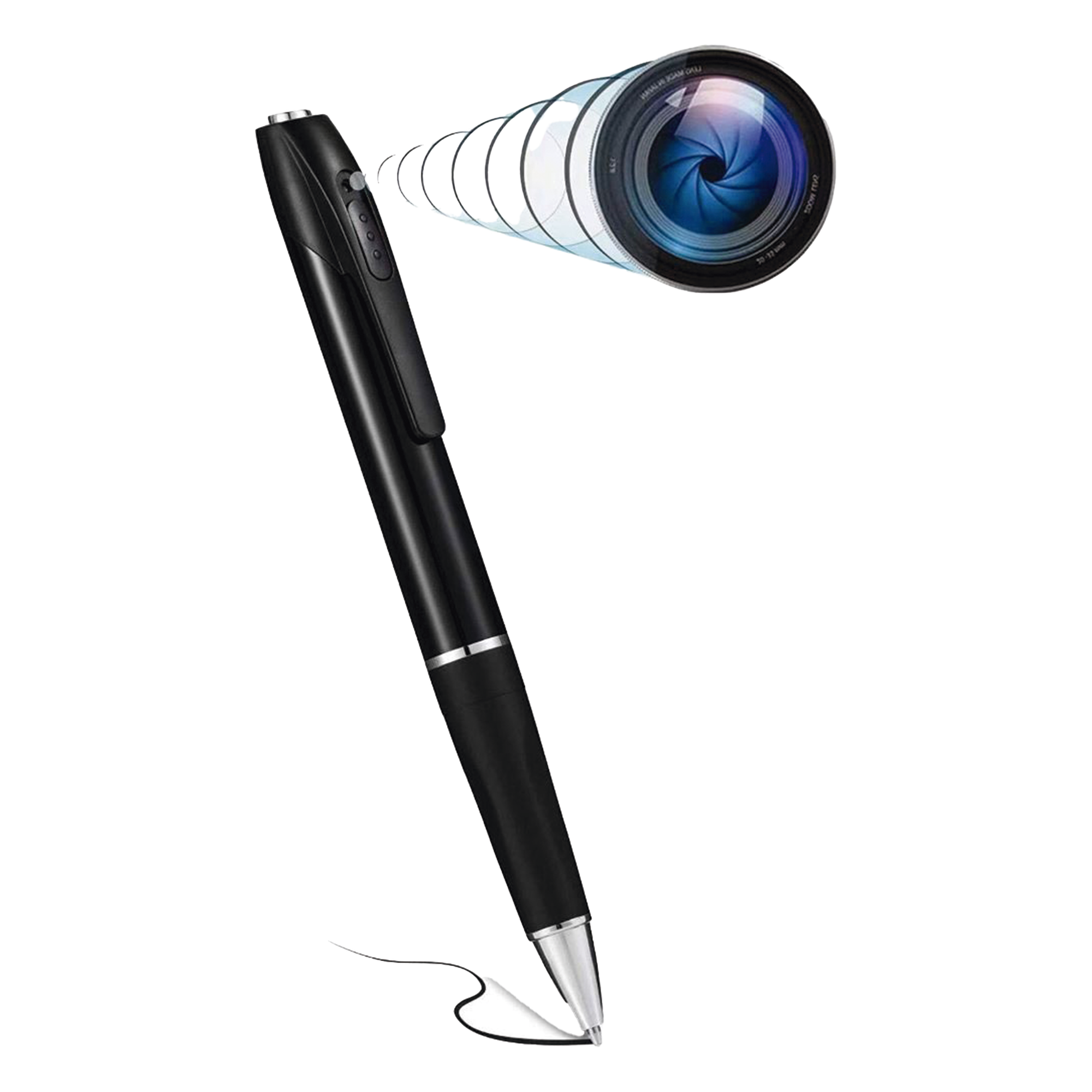 Cámara Oculta Tipo Bolígrafo / Full HD 1920x1080p / Captura de Fotos 4032x3024 / Micro-SD hasta 64 GB / Autonomía 120 min / Carga USB — SYSCOM · SKU W8