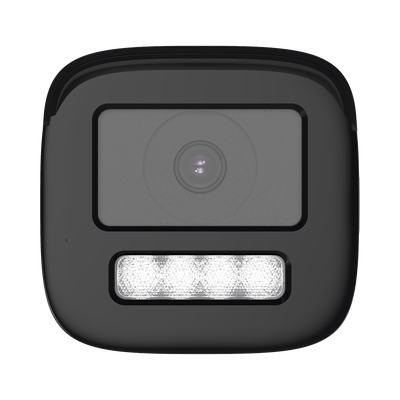 [Audio Bidireccional + Dual Light + ColorVu] Bala TURBOHD 4K (8 Megapixel) / Lente 3.6 mm / 80 mts IR EXIR + 80 mts Luz Blanca / Micrófono y Bocina Integrado / Exterior IP67 / Metal / dWDR