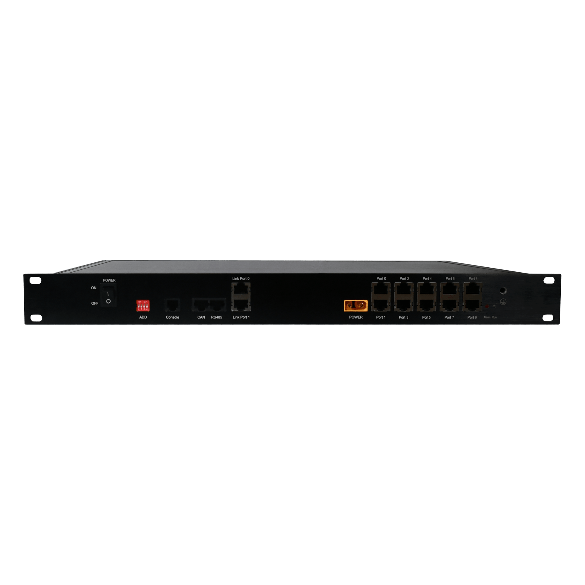 Hub de Administración de Baterías / 48 VDC / 7 Grupos de 8 Baterías / Comunicación CAN / Montaje en Rack 19" / IP20 / -20°C a 60°C (-4°F a 140°F) — PYTES · SKU HUBEBOX48100R