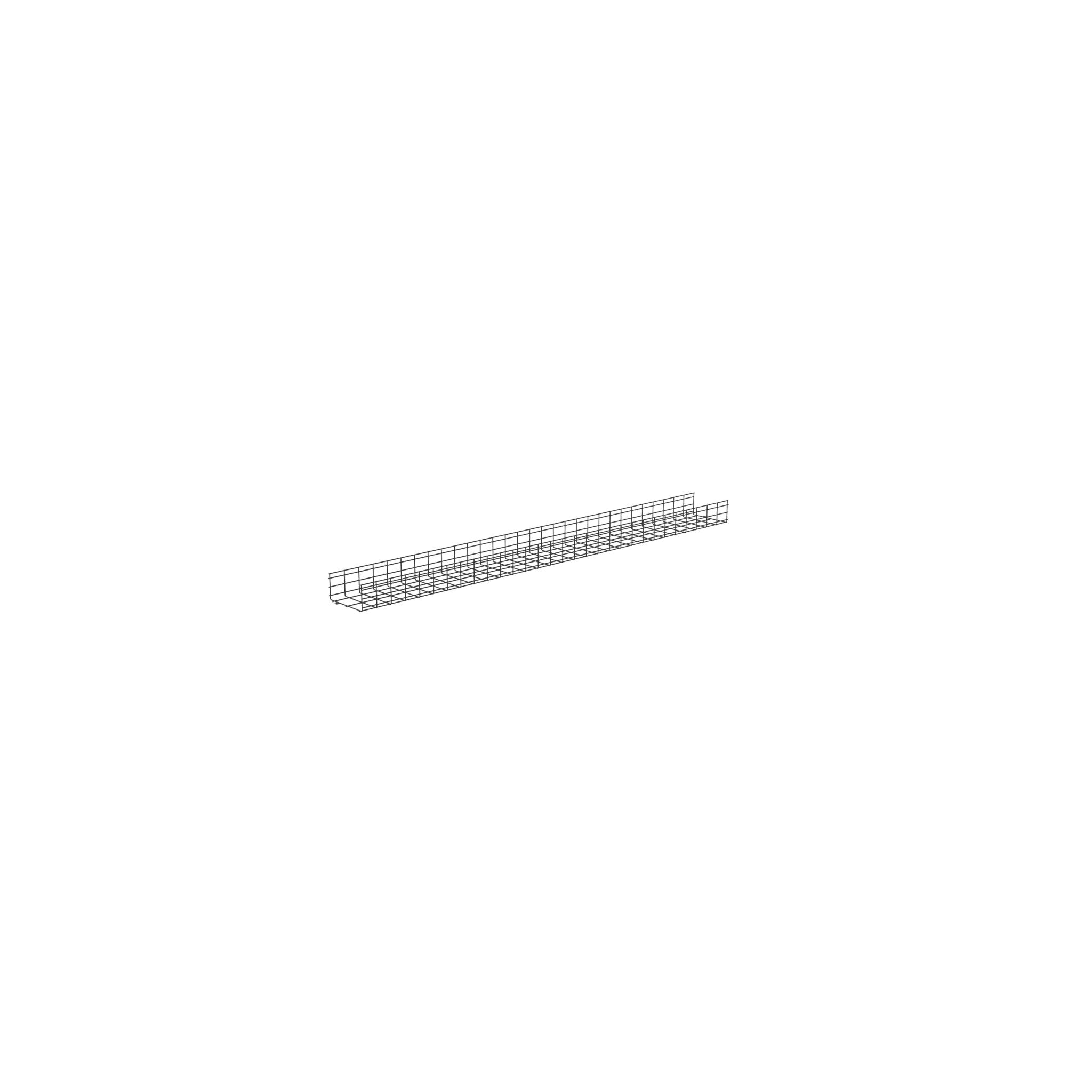Charola Wire Basket de 12 in (304 mm) de Ancho, 6 in (152 mm) de Alto, 3 m de Largo, Hasta 626 Cables Cat6, Color Negro