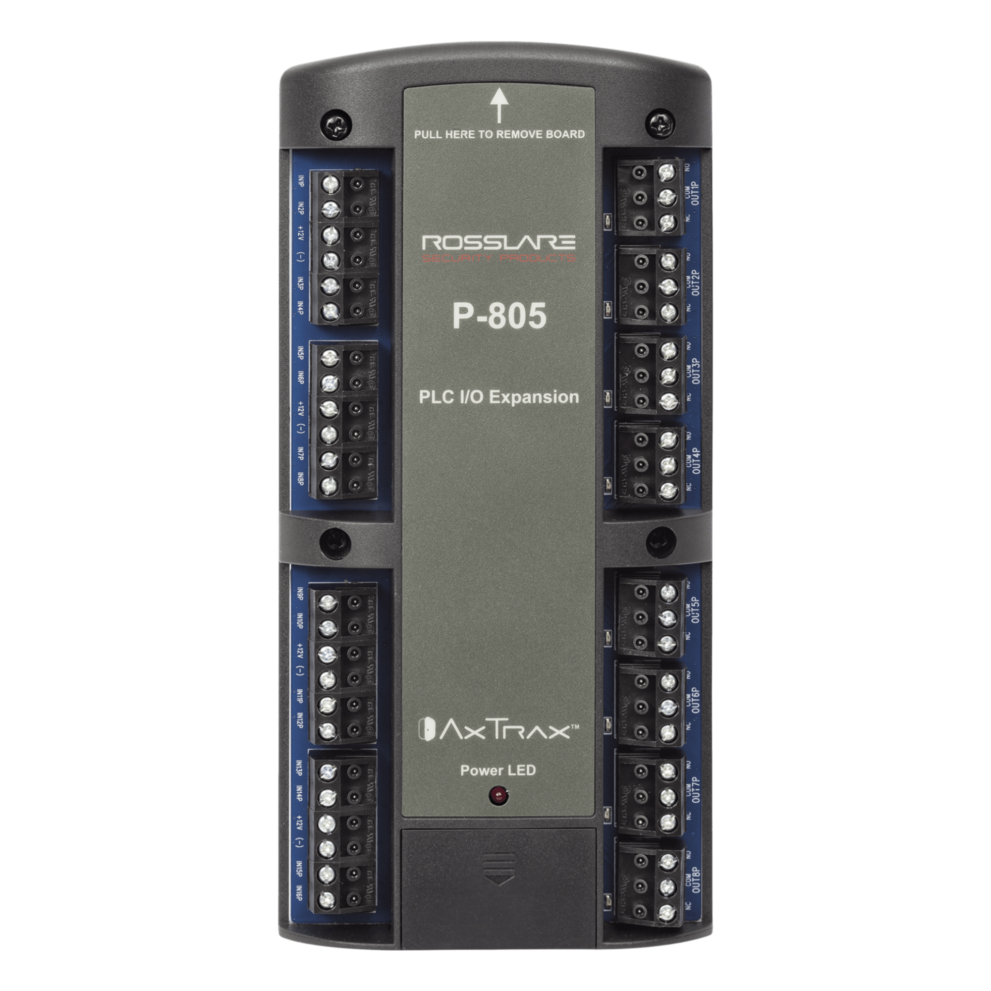 Tarjeta de expansion para 16 entradas y 8 salidas supervisadas para AC825 — ROSSLARE SECURITY PRODUCTS · SKU P-805