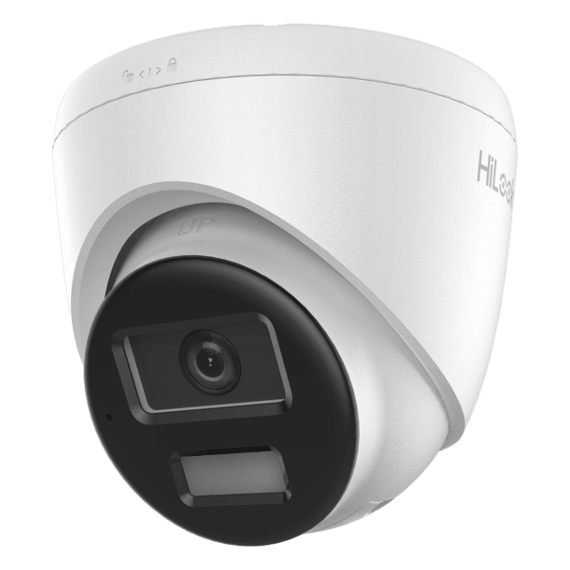 [Dual Light] Turret IP 4 Megapixel / Lente 2.8 mm / 20 mts IR + 20 mts Luz Blanca / Micrófono Integrado / ACUSENSE Lite / Exterior IP67 / PoE / dWDR / H.265+ / ONVIF — HiLook by HIKVISION · SKU IPC-T240HA-LUC