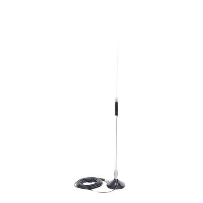 Antena Móvil para Rango de Frecuencia de Banda Civil (CB) 26.960 - 27.400 MHz.