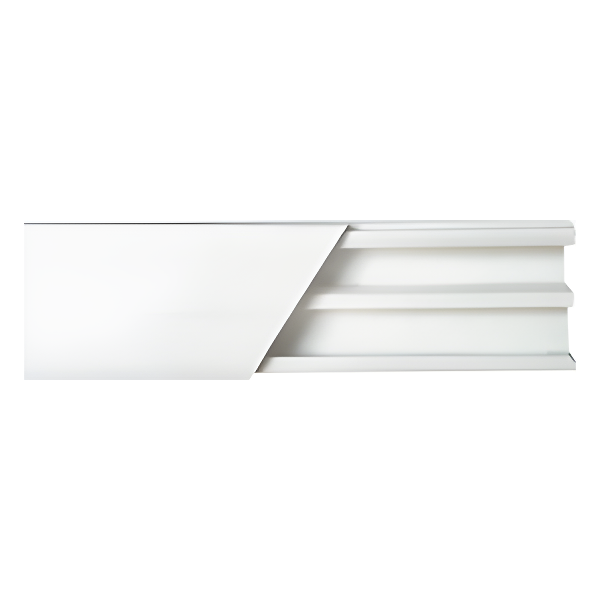 Canaleta blanca de PVC auto extinguible, con división, 20 x 10 mm, tramo de 2.5m (5101-01250) — THORSMAN · SKU TMK-1020-CD