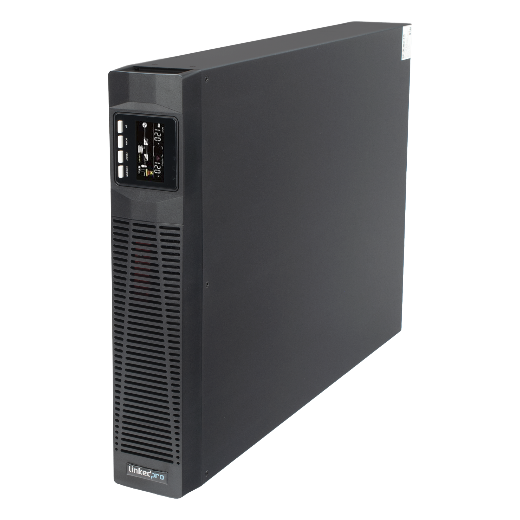 UPS de 3000VA/2700W / Topología On-Line Doble Conversión con Baterías Internas / Entrada y Salida de 120 Vca / Pantalla LCD Configurable / Formato Rack o Torre / 8 Salidas — LINKEDPRO BY EPCOM · SKU LP3KRT